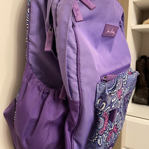 Purple Floral Vera Bradley Backpack - Picture 2 of 4